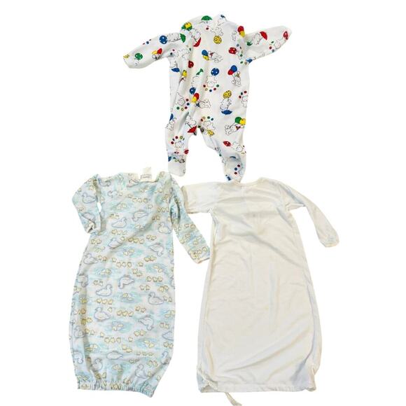 Vintage Carter's Baby Pajamas 3pc Lot – 90s Soft Cotton Footies & Onesie Ducks - Picture 5 of 5
